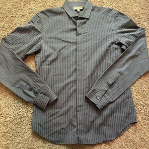 Burberry Charcoal Striped Dress Shirt